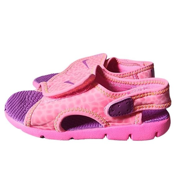 Nike Sunray Adjust 4 Sandals Pink Purple Little Girls Size 10 - Picture 4 of 10